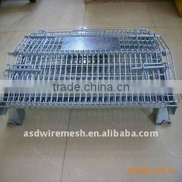 Collapsible Storage Container ( Wire Mesh Container) Metal Cage On Wheels