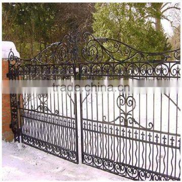 Custom height and colors steel main gate designs Electrostatic spraying