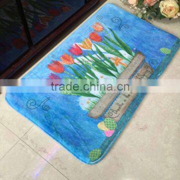 Oil Painting Flower Printed Rug