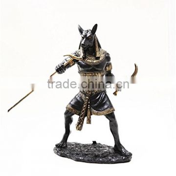 10-inch handmade painted fighting warrior mythological poly resin egyptian statues for sale