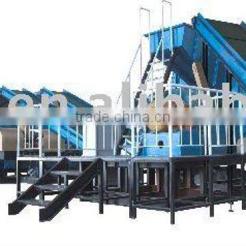 Tire recycling production line