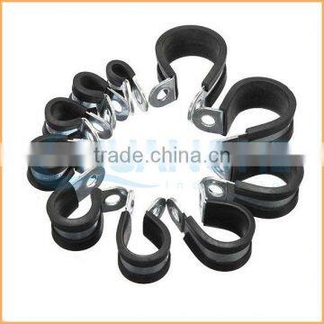 China manufacture best quality rubber covered pipe clamp with 25mm bandwidth