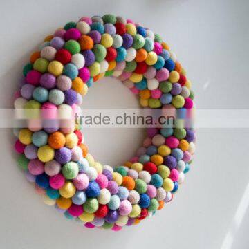 Handmade Colorful 100% Wool Felt Balls For Decorations photo-3