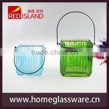 Square Shape Glass Hanging Planter - Succulent Pot Container photo-2