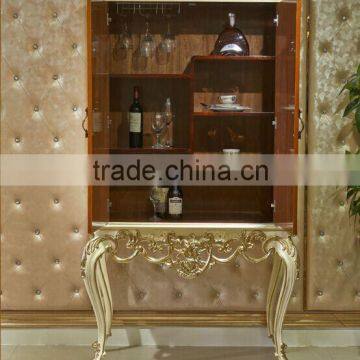 European Style Luxury Decorative Cabinet, Parquet Pattern Solid Wood Cupboard, Nice Carving Living Room Cabinet (BF01-ML046) photo-2