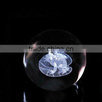 2016 fashion laser engraved crystal ball