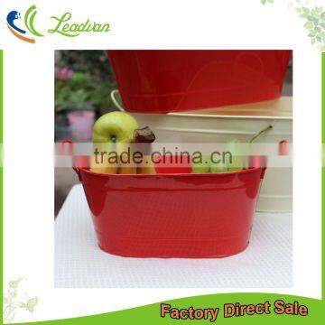 Cheap Decorative Modern Red Outdoor Metal Wall Hanging Flower Planter for Garden Planting