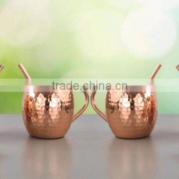Copper MOSCOW MULE MUGS With Straw & Shot Glass Indian MANUFACTURER photo-6