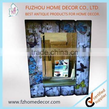 2016 New Style Antique Wooden Mirror Frame With Paper Printing