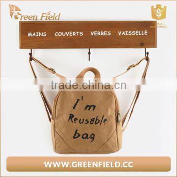 Leisure Style Washable Kraft Paper Backpacks Daily Used Small Paper Backpack photo-3