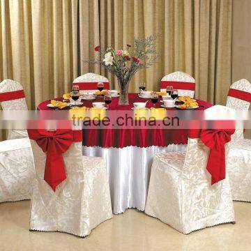 hotsale glossy white plain table cover for hotel restaurant weddings