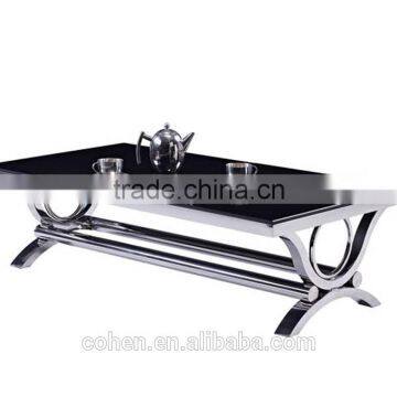 Royal Golden Stainless Steel Coffee Center Table Set With Marble Top photo-2