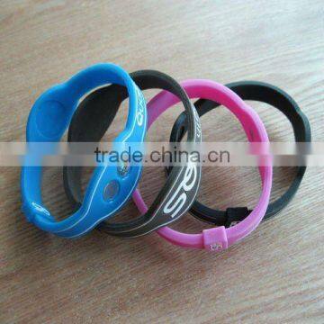 Newest silicone bracelet with ion powder