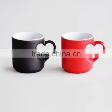 color-changing mug with heart handle