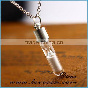 Silver Chain Glass Glowing Pendant Neckalce Glow in the Dark Cross Necklaces