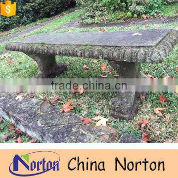 antique stone carved granite garden bench for sale NTMF-B003Y