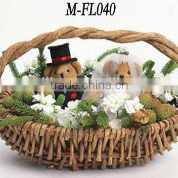 Spilt Willow With Plastic Lining Gift Basket Decorations photo-4