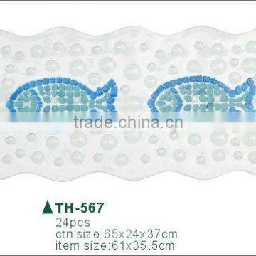 promotional fish shape pvc bath mat