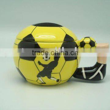 ceramic mug football shape