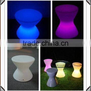 Wholesale Modern Fashion Commerica RGB Full 16 Color Change Plastic Swivel LED Bar Stool With Backrest photo-6
