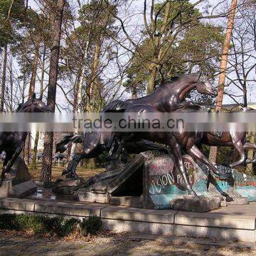 Animal Metal Bronze Garden Life Size Bronze Running Horse Sculpture photo-2