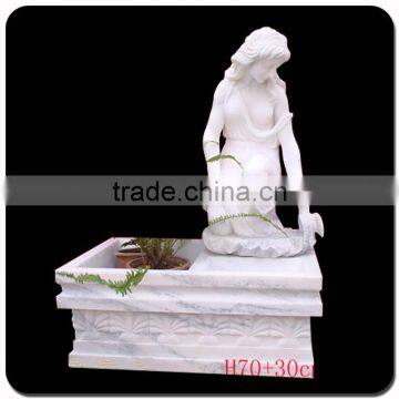 Cheap Garden Decor Carving Woman Plowerpot Stone Flowerpot photo-2