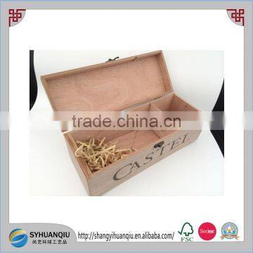 Solid Oak Wood Printing Wine Box photo-4