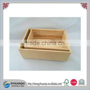 High Quality Handmade Stackble Pine Wooden Serving Tray With Custom Logo photo-4