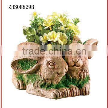 Hot New Product Rabbit Flower Pots Wholesale, Resin Flowerpot Wholesale