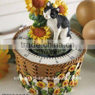 Sunflower & Cat Decorative Kitchen Timer