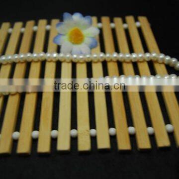 5-6 mm White Button Shape Freshwater Pearl Necklace photo-6