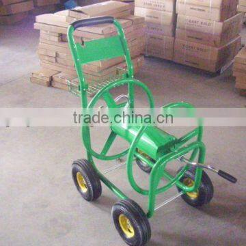 metal four wheel garden hose reel cart