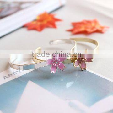 Cherry Blossom Cuff Bangle Gold Bangle Flower Cuff Bangle