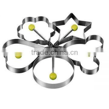 Stainless Steel Fried Egg Mold Pancake Mold Kitchen Tool Pancake Rings With Oil Brush 5 Pcs Set photo-3