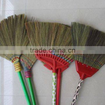 grass broom with short stick