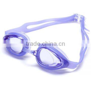 Latest silicone Junior swim goggles watersports swim eyewear with double silicone strap