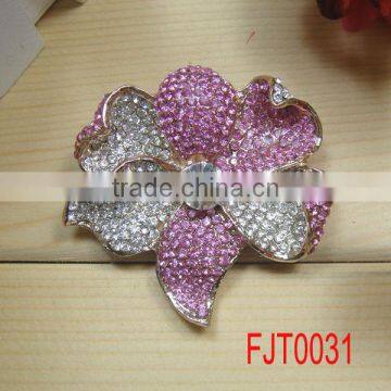 Elegant rhinestone flower metal shoes buckles factory wholesale