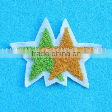 2013 woven iron on star patches for scarf WPH-066