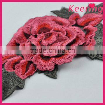 3D Embroidery Patch Flower Embroidery Custom Design for Clothing WEF-007 photo-3