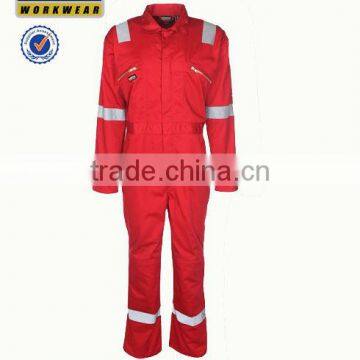 red fire resistant denim winter working coverall works garment