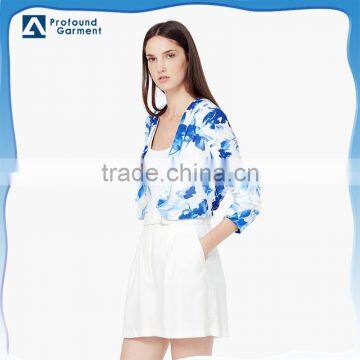 latest women custom print fancy blazer design