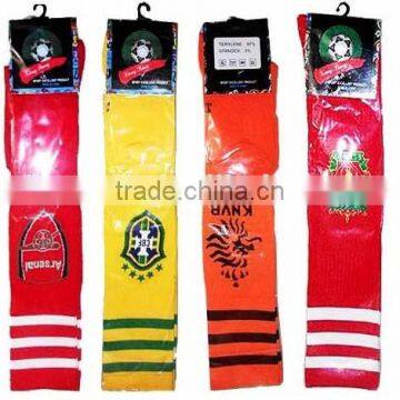 Solid Knee High Football Socks With Nylon Soccer Socks photo-3