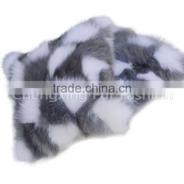 CX-D-33 Genuine Fox Fur Floor Cushion Covers/ Pillow case