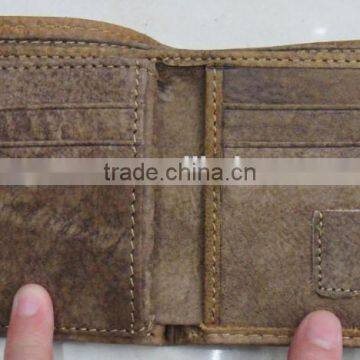 Fashion China Supplier Men Genuine Leather Button Stylish Wallet photo-5