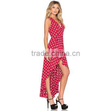 Wholesale 2016 New Design Sleeveless Long Crinkle Chiffon Full Length Party Dress photo-2