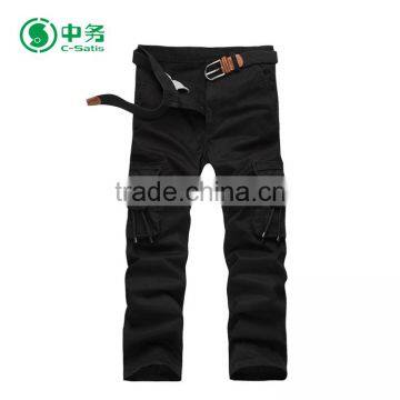 New Design Comfortable Multi Pockets 100% Cotton Mens Cargo Trousers for Wholesale photo-4