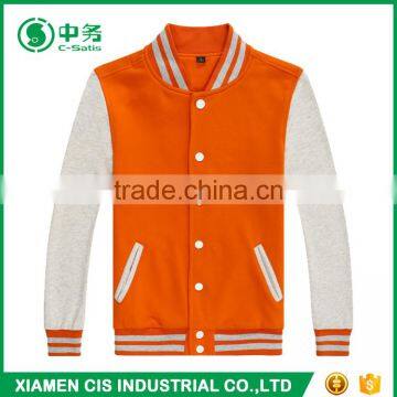 Wholesale Custom Logo Korean Fashion Red and White College Unisex Plain Varsity Jacket photo-2