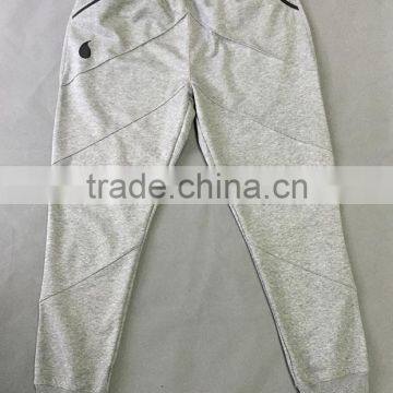 2017 OEM mens custom logo running sweat joggers with zippers