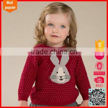 Korean clothes round neck kids sweaters for girls