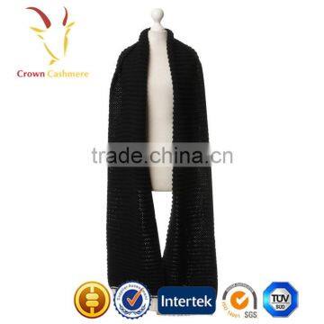 Fashion Scarf Knitting Patterns Free Knitted Black And White Cashmere Scarf photo-2